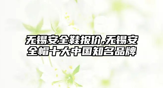 無錫安全鞋報價,無錫安全帽十大中國知名品牌