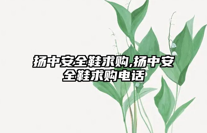 揚(yáng)中安全鞋求購,揚(yáng)中安全鞋求購電話