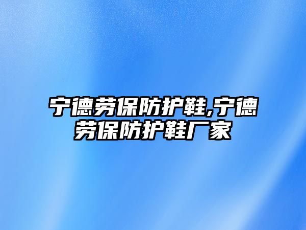 寧德勞保防護鞋,寧德勞保防護鞋廠家