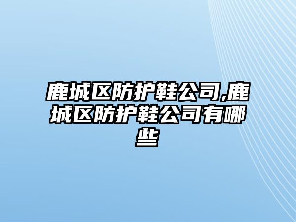 鹿城區(qū)防護鞋公司,鹿城區(qū)防護鞋公司有哪些